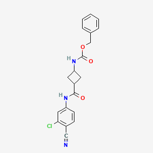 molecular formula C20H18ClN3O3 B7433650 benzyl N-[3-[(3-chloro-4-cyanophenyl)carbamoyl]cyclobutyl]carbamate 