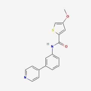 molecular formula C17H14N2O2S B7433774 4-methoxy-N-(3-pyridin-4-ylphenyl)thiophene-2-carboxamide 