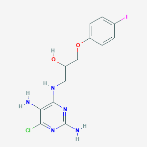 1-[(2,5-Diamino-6-chloropyrimidin-4-yl)amino]-3-(4-iodophenoxy)propan-2-ol