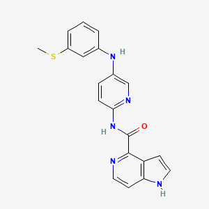 molecular formula C20H17N5OS B7433834 N-[5-(3-methylsulfanylanilino)pyridin-2-yl]-1H-pyrrolo[3,2-c]pyridine-4-carboxamide 