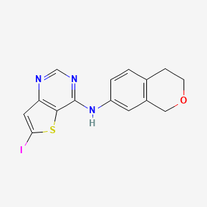 molecular formula C15H12IN3OS B7433840 N-(3,4-dihydro-1H-isochromen-7-yl)-6-iodothieno[3,2-d]pyrimidin-4-amine 