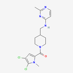 (4,5-Dichloro-1-methylpyrrol-2-yl)-[4-[[(2-methylpyrimidin-4-yl)amino]methyl]piperidin-1-yl]methanone
