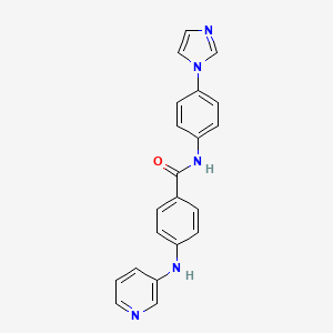 molecular formula C21H17N5O B7433879 N-(4-imidazol-1-ylphenyl)-4-(pyridin-3-ylamino)benzamide 