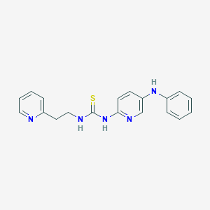 molecular formula C19H19N5S B7433884 1-(5-Anilinopyridin-2-yl)-3-(2-pyridin-2-ylethyl)thiourea 