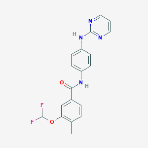molecular formula C19H16F2N4O2 B7433922 3-(difluoromethoxy)-4-methyl-N-[4-(pyrimidin-2-ylamino)phenyl]benzamide 