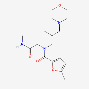 molecular formula C17H27N3O4 B7433936 5-methyl-N-[2-(methylamino)-2-oxoethyl]-N-(2-methyl-3-morpholin-4-ylpropyl)furan-2-carboxamide 