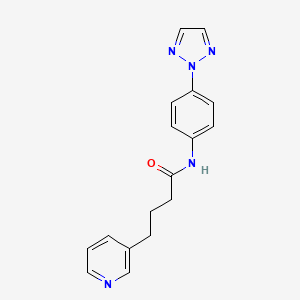 molecular formula C17H17N5O B7433948 4-pyridin-3-yl-N-[4-(triazol-2-yl)phenyl]butanamide 