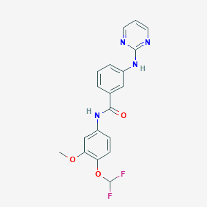 molecular formula C19H16F2N4O3 B7433956 N-[4-(difluoromethoxy)-3-methoxyphenyl]-3-(pyrimidin-2-ylamino)benzamide 