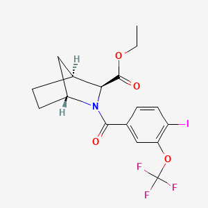 molecular formula C17H17F3INO4 B7434062 ethyl (1R,3S,4S)-2-[4-iodo-3-(trifluoromethoxy)benzoyl]-2-azabicyclo[2.2.1]heptane-3-carboxylate 