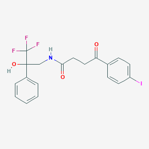 molecular formula C19H17F3INO3 B7434070 4-(4-iodophenyl)-4-oxo-N-(3,3,3-trifluoro-2-hydroxy-2-phenylpropyl)butanamide 