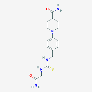 molecular formula C16H23N5O2S B7434226 1-[4-[[(2-Amino-2-oxoethyl)carbamothioylamino]methyl]phenyl]piperidine-4-carboxamide 