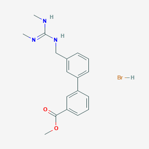 molecular formula C18H22BrN3O2 B7434232 methyl 3-[3-[[(N,N'-dimethylcarbamimidoyl)amino]methyl]phenyl]benzoate;hydrobromide 