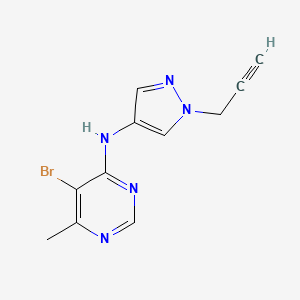 molecular formula C11H10BrN5 B7434240 5-bromo-6-methyl-N-(1-prop-2-ynylpyrazol-4-yl)pyrimidin-4-amine 