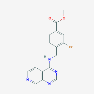 molecular formula C16H13BrN4O2 B7434250 Methyl 3-bromo-4-[(pyrido[3,4-d]pyrimidin-4-ylamino)methyl]benzoate 