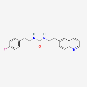 molecular formula C20H20FN3O B7434262 1-[2-(4-Fluorophenyl)ethyl]-3-(2-quinolin-6-ylethyl)urea 