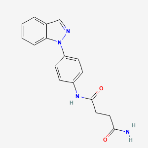 molecular formula C17H16N4O2 B7434272 N'-(4-indazol-1-ylphenyl)butanediamide 