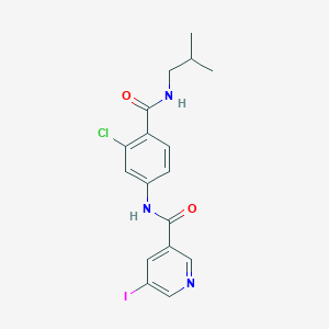 molecular formula C17H17ClIN3O2 B7434303 N-[3-chloro-4-(2-methylpropylcarbamoyl)phenyl]-5-iodopyridine-3-carboxamide 