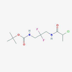 tert-butyl N-[3-(2-chloropropanoylamino)-2,2-difluoropropyl]carbamate
