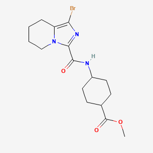 molecular formula C16H22BrN3O3 B7434451 Methyl 4-[(1-bromo-5,6,7,8-tetrahydroimidazo[1,5-a]pyridine-3-carbonyl)amino]cyclohexane-1-carboxylate 