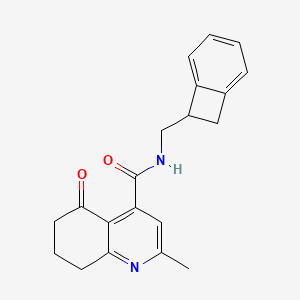 molecular formula C20H20N2O2 B7434470 N-(7-bicyclo[4.2.0]octa-1,3,5-trienylmethyl)-2-methyl-5-oxo-7,8-dihydro-6H-quinoline-4-carboxamide 