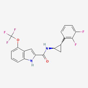 molecular formula C19H13F5N2O2 B7434478 N-[(1R,2S)-2-(2,3-difluorophenyl)cyclopropyl]-4-(trifluoromethoxy)-1H-indole-2-carboxamide 