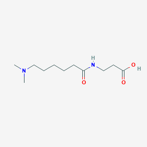 molecular formula C11H22N2O3 B7434576 3-[6-(Dimethylamino)hexanoylamino]propanoic acid 