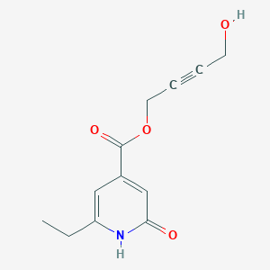 molecular formula C12H13NO4 B7434595 4-hydroxybut-2-ynyl 2-ethyl-6-oxo-1H-pyridine-4-carboxylate 