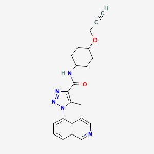 molecular formula C22H23N5O2 B7434625 1-isoquinolin-5-yl-5-methyl-N-(4-prop-2-ynoxycyclohexyl)triazole-4-carboxamide 