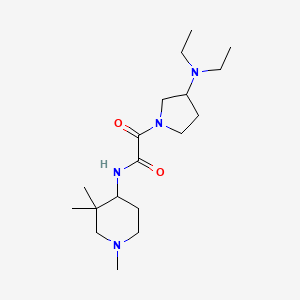 molecular formula C18H34N4O2 B7434640 2-[3-(diethylamino)pyrrolidin-1-yl]-2-oxo-N-(1,3,3-trimethylpiperidin-4-yl)acetamide 