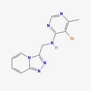 molecular formula C12H11BrN6 B7434652 5-bromo-6-methyl-N-([1,2,4]triazolo[4,3-a]pyridin-3-ylmethyl)pyrimidin-4-amine 