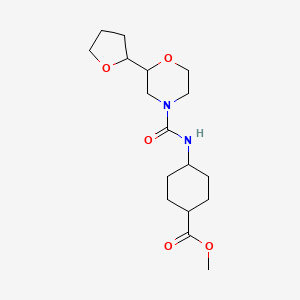 molecular formula C17H28N2O5 B7434684 Methyl 4-[[2-(oxolan-2-yl)morpholine-4-carbonyl]amino]cyclohexane-1-carboxylate 