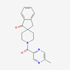 molecular formula C19H19N3O2 B7434688 1'-(5-methylpyrazine-2-carbonyl)spiro[3H-indene-2,4'-piperidine]-1-one 