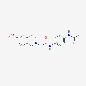 molecular formula C21H25N3O3 B7434724 N-(4-acetamidophenyl)-2-(6-methoxy-1-methyl-3,4-dihydro-1H-isoquinolin-2-yl)acetamide 