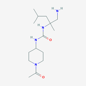 molecular formula C15H30N4O2 B7434734 1-(1-Acetylpiperidin-4-yl)-3-(1-amino-2,4-dimethylpentan-2-yl)urea 