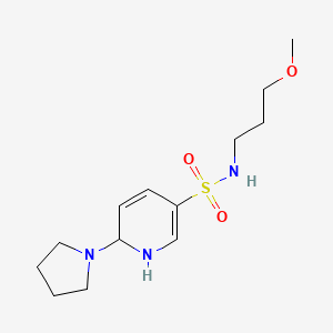 molecular formula C13H23N3O3S B7434777 N-(3-methoxypropyl)-2-pyrrolidin-1-yl-1,2-dihydropyridine-5-sulfonamide 