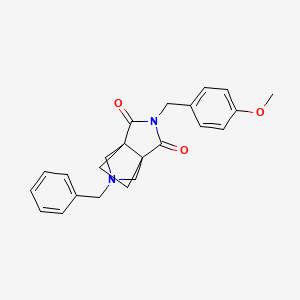 7-Benzyl-3-[(4-methoxyphenyl)methyl]-3,7-diazatricyclo[3.3.2.01,5]decane-2,4-dione