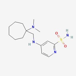 molecular formula C15H26N4O2S B7434813 4-[[1-(Dimethylamino)cycloheptyl]methylamino]pyridine-2-sulfonamide 