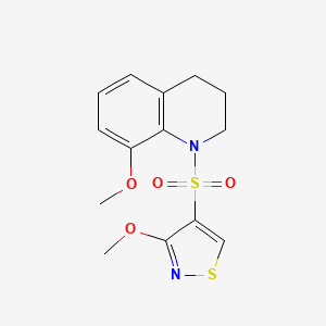 molecular formula C14H16N2O4S2 B7434831 3-methoxy-4-[(8-methoxy-3,4-dihydro-2H-quinolin-1-yl)sulfonyl]-1,2-thiazole 
