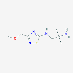 molecular formula C8H16N4OS B7434903 1-N-[3-(methoxymethyl)-1,2,4-thiadiazol-5-yl]-2-methylpropane-1,2-diamine 