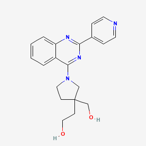 molecular formula C20H22N4O2 B7434935 2-[3-(Hydroxymethyl)-1-(2-pyridin-4-ylquinazolin-4-yl)pyrrolidin-3-yl]ethanol 