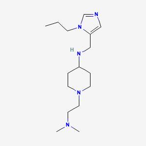 molecular formula C16H31N5 B7434942 1-[2-(dimethylamino)ethyl]-N-[(3-propylimidazol-4-yl)methyl]piperidin-4-amine 