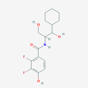 molecular formula C16H21F2NO4 B7434958 N-(1-cyclohexyl-1,3-dihydroxypropan-2-yl)-2,3-difluoro-4-hydroxybenzamide 