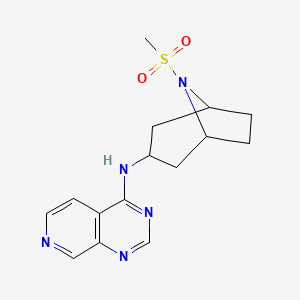 molecular formula C15H19N5O2S B7434976 N-(8-methylsulfonyl-8-azabicyclo[3.2.1]octan-3-yl)pyrido[3,4-d]pyrimidin-4-amine 