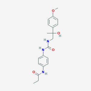molecular formula C20H25N3O4 B7435033 N-[4-[[2-hydroxy-2-(4-methoxyphenyl)propyl]carbamoylamino]phenyl]propanamide 
