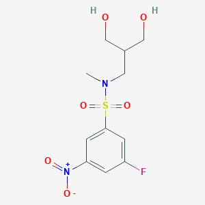 molecular formula C11H15FN2O6S B7435035 3-fluoro-N-[3-hydroxy-2-(hydroxymethyl)propyl]-N-methyl-5-nitrobenzenesulfonamide 