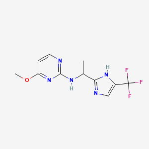 molecular formula C11H12F3N5O B7435037 4-methoxy-N-[1-[5-(trifluoromethyl)-1H-imidazol-2-yl]ethyl]pyrimidin-2-amine 