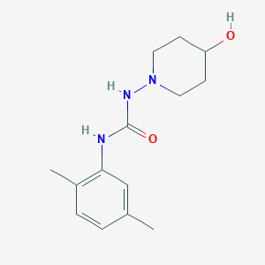 molecular formula C14H21N3O2 B7435046 1-(2,5-Dimethylphenyl)-3-(4-hydroxypiperidin-1-yl)urea 