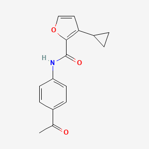 molecular formula C16H15NO3 B7435054 N-(4-acetylphenyl)-3-cyclopropylfuran-2-carboxamide 