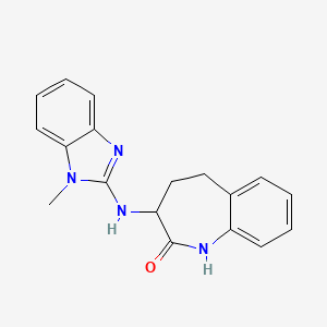 molecular formula C18H18N4O B7435065 3-[(1-Methylbenzimidazol-2-yl)amino]-1,3,4,5-tetrahydro-1-benzazepin-2-one 