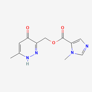 molecular formula C11H12N4O3 B7435114 (6-methyl-4-oxo-1H-pyridazin-3-yl)methyl 3-methylimidazole-4-carboxylate 